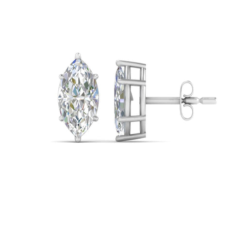 Marquise Diamond 6 Prong Stud Earrings