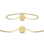 Load image into Gallery viewer, Alphabet disc diamond bracelet
