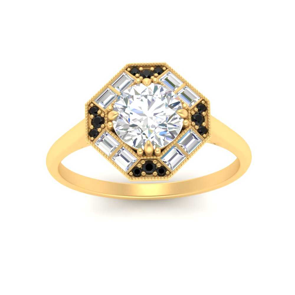 octagon-baguette-black-diamond-halo-engagement-ring-in-FD10324RORGBLACKANGLE3-NL-YG