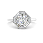 Load image into Gallery viewer, octagon-baguette-diamond-halo-engagement-ring-in-FD10324RORANGLE3-NL-WG
