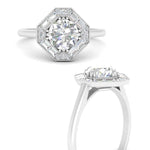 Load image into Gallery viewer, octagon-baguette-diamond-halo-engagement-ring-in-FD10324RORANGLE3-NL-WG
