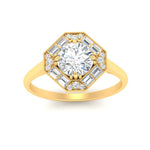 Load image into Gallery viewer, octagon-baguette-diamond-halo-engagement-ring-in-FD10324RORANGLE3-NL-YG
