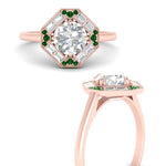 Load image into Gallery viewer, octagon-baguette-emerald-halo-engagement-ring-in-FD10324RORGEMGRANGLE3-NL-RG

