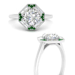 Load image into Gallery viewer, octagon-baguette-emerald-halo-engagement-ring-in-FD10324RORGEMGRANGLE3-NL-WG
