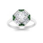 Load image into Gallery viewer, octagon-baguette-emerald-halo-engagement-ring-in-FD10324RORGEMGRANGLE3-NL-WG
