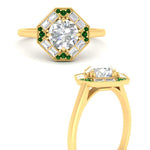 Load image into Gallery viewer, octagon-baguette-emerald-halo-engagement-ring-in-FD10324RORGEMGRANGLE3-NL-YG
