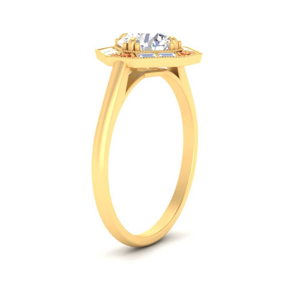 octagon-baguette-orange-sapphire-halo-engagement-ring-in-FD10324RORGSAORANGLE3-NL-YG