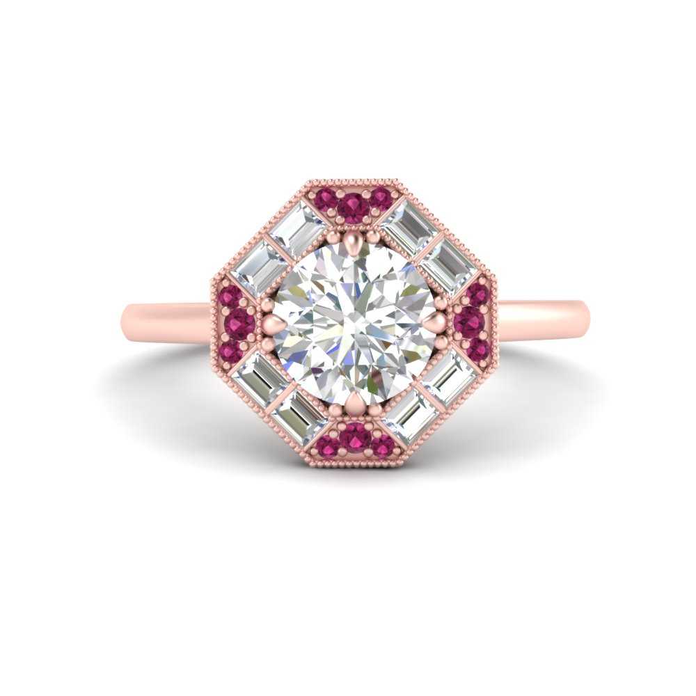 octagon-baguette-pink-sapphire-halo-engagement-ring-in-FD10324RORGSADRPIANGLE3-NL-RG
