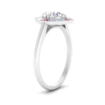 Load image into Gallery viewer, octagon-baguette-pink-sapphire-halo-engagement-ring-in-FD10324RORGSADRPIANGLE3-NL-WG
