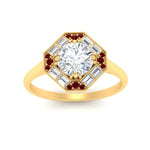 Load image into Gallery viewer, octagon-baguette-ruby-halo-engagement-ring-in-FD10324RORGRUDRANGLE3-NL-YG
