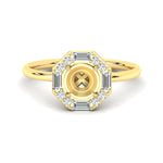 Load image into Gallery viewer, octagon-semi-mount-halo-baguette-ring-in-fd11549sm-nl-yg1