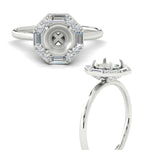 Load image into Gallery viewer, octagon-semi-mount-halo-baguette-ring-in-fd11549sm-nl-wg1
