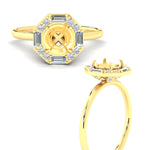 Load image into Gallery viewer, octagon-semi-mount-halo-baguette-ring-in-fd11549sm-nl-yg1