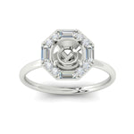 Load image into Gallery viewer, octagon-semi-mount-halo-baguette-ring-in-fd11549sm-nl-wg1