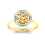 Load image into Gallery viewer, octagon-semi-mount-halo-baguette-ring-in-fd11549sm-nl-yg1