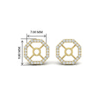 Load image into Gallery viewer, octagon-shape-diamond-ear-jackets-for-3-carat-studs-in-fdear11507angle2-3.00ct-nl-yg-hw
