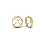 Load image into Gallery viewer, octagon-shape-diamond-ear-jackets-for-4-carat-studs-in-fdear11507angle1-4.00ct-nl-yg
