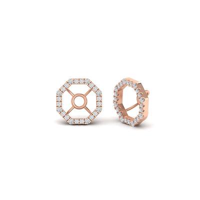 Octagon Shape Diamond Ear Jackets