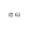 Load image into Gallery viewer, Asscher Diamond Bezel Stud Earring