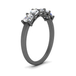 Load image into Gallery viewer, one-carat-basket-5-asscher-cut-wedding-ring-in-black-gold-FD10118B-0.20-ANGLE3-NL-BG
