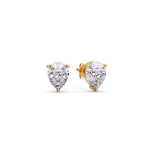 Three-Prong Pear Diamond Solitaire Stud Earrings [IGI Certified]