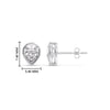Load image into Gallery viewer, Half Carat Diamond Pear Drop Stud Bezel Earring