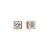 Load image into Gallery viewer, Stylish Princess Bezel Diamond Studs
