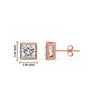 Load image into Gallery viewer, Stylish Princess Bezel Diamond Studs