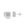Load image into Gallery viewer, Stylish Princess Bezel Diamond Studs