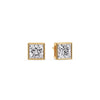 Load image into Gallery viewer, Stylish Princess Bezel Diamond Studs