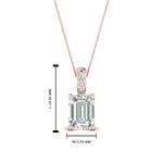 Load image into Gallery viewer, one-carat-emerald-cut-diamond-filigree-pendant-in-FDPD86802EM1.0CTANGLE2-NL-RG
