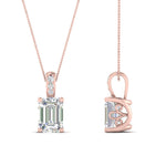 Load image into Gallery viewer, one-carat-emerald-cut-diamond-filigree-pendant-in-FDPD86802EM1.0CTANGLE2-NL-RG
