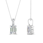 Load image into Gallery viewer, one-carat-emerald-cut-diamond-filigree-pendant-in-FDPD86802EM1.0CTANGLE2-NL-WG
