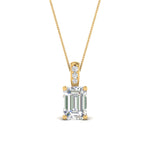 Load image into Gallery viewer, one-carat-emerald-cut-diamond-filigree-pendant-in-FDPD86802EM1.0CTANGLE2-NL-YG
