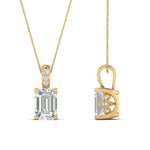 Load image into Gallery viewer, one-carat-emerald-cut-diamond-filigree-pendant-in-FDPD86802EM1.0CTANGLE2-NL-YG
