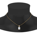 Load image into Gallery viewer, one-carat-emerald-cut-diamond-filigree-pendant-in-FDPD86802EM1.0CTANGLE2-NL-YG
