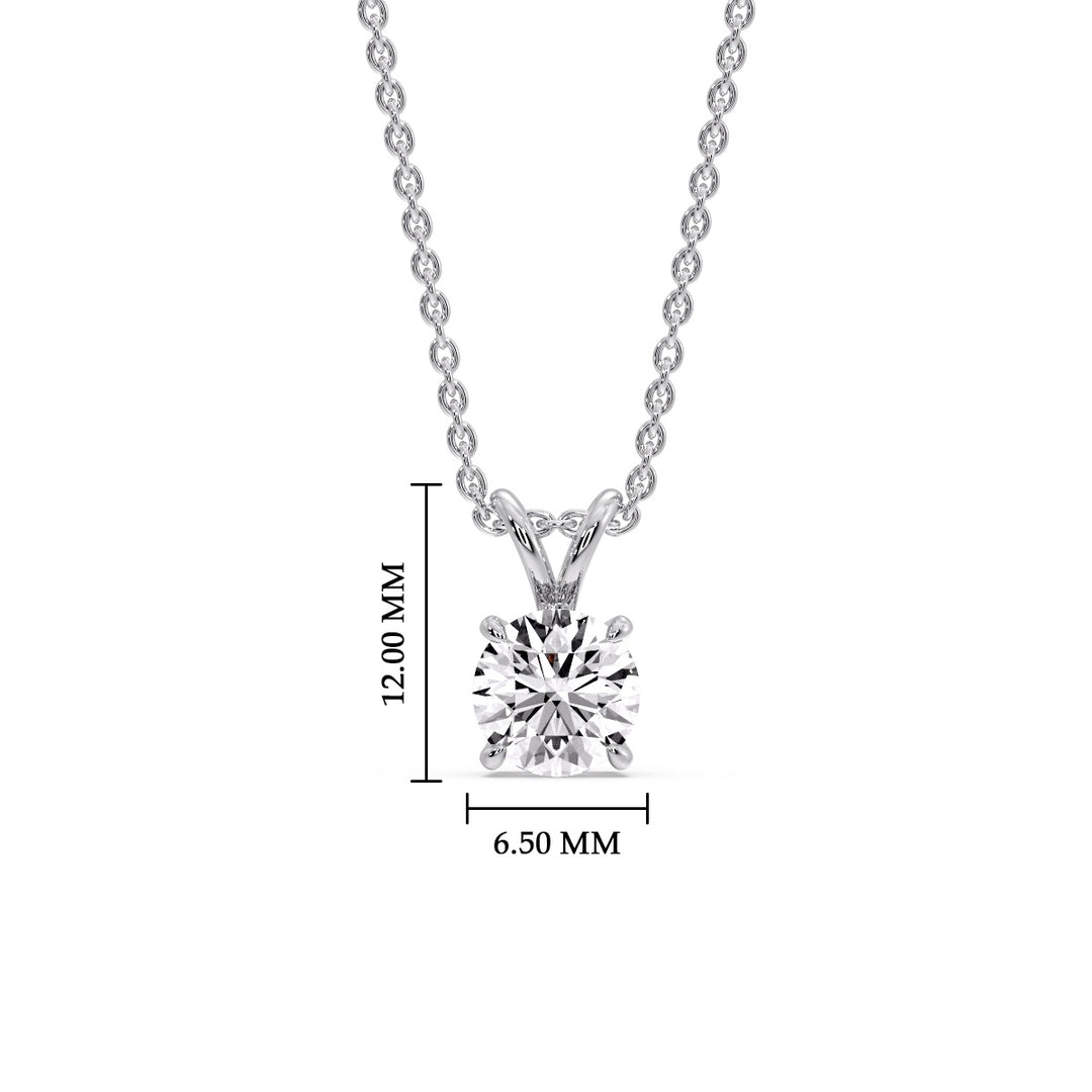 Round 4 Prong Solitaire Pendant