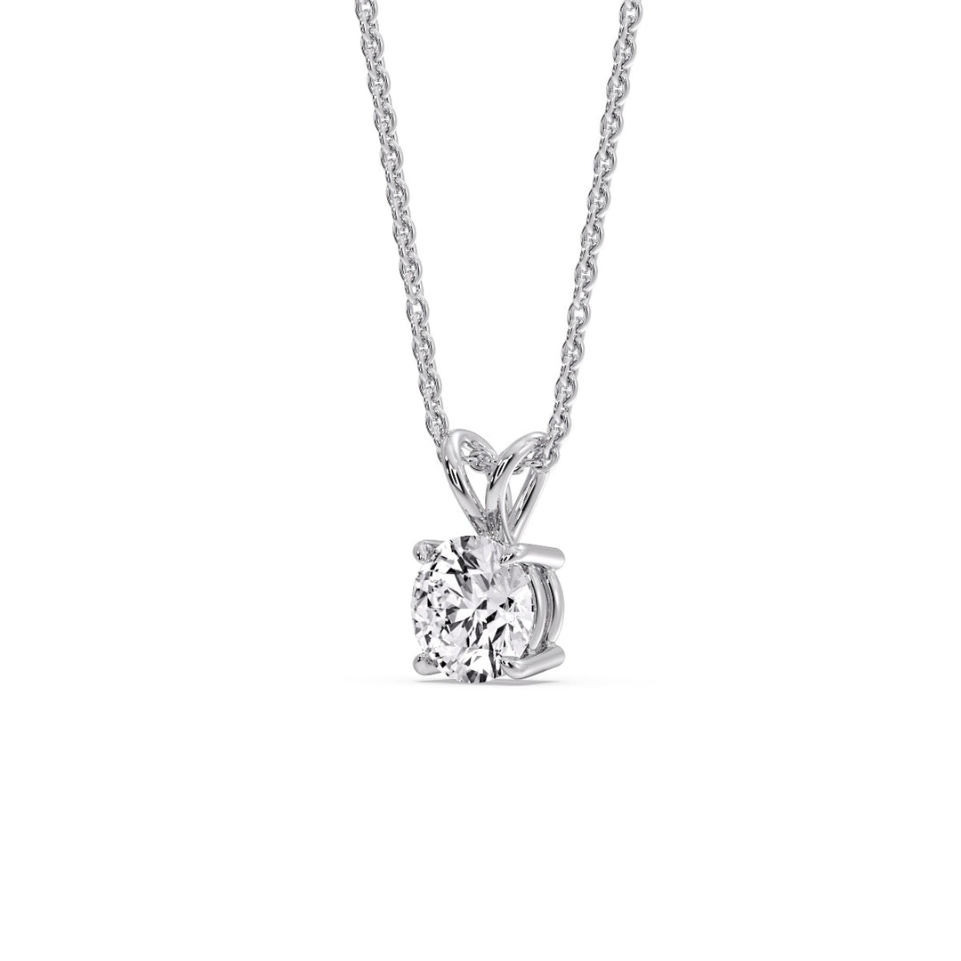 Round 4 Prong Solitaire Pendant