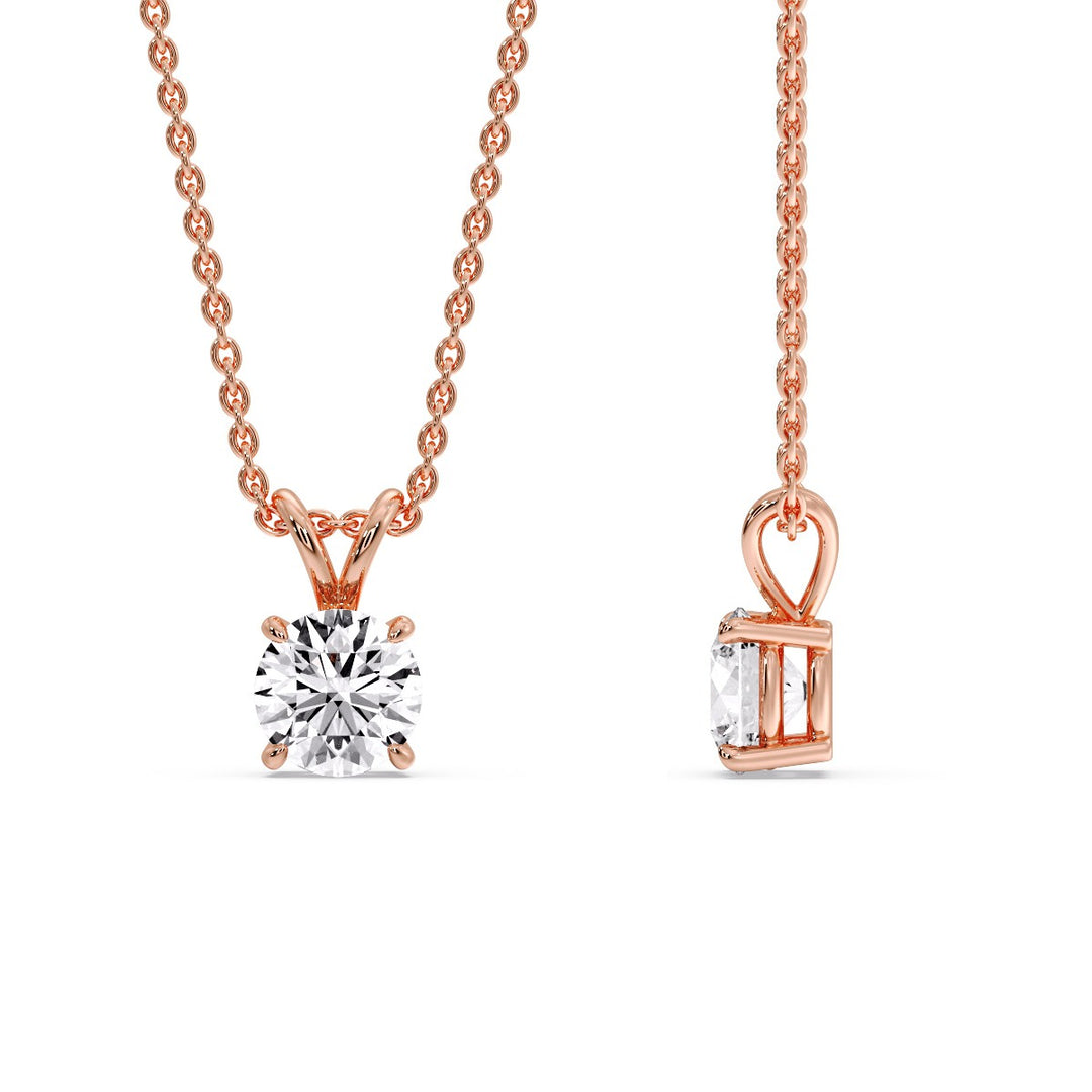 Round 4 Prong Solitaire Pendant