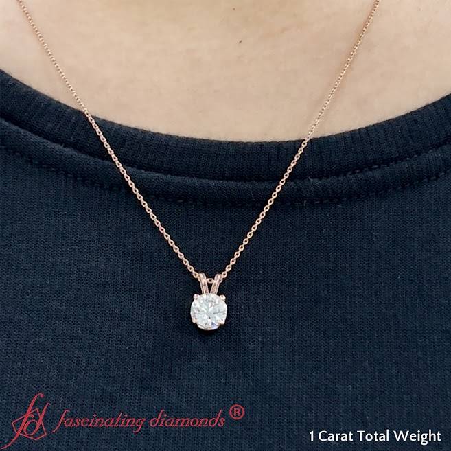 one-carat-round-4-prong-solitaire-diamond-pendant-in-rose-gold-FDPD10535RO-1.00-CT-RG