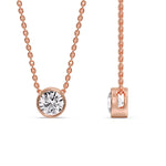 Load image into Gallery viewer, One Carat Round Bezel Solitaire Pendant