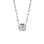 Load image into Gallery viewer, One Carat Round Bezel Solitaire Pendant