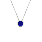 Load image into Gallery viewer, One Carat Round Bezel Solitaire Pendant