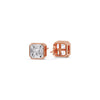 Load image into Gallery viewer, one-carat-square-asscher-diamond-bezel-earrings-in-rose-gold-FDEAR10516ASANGLE3-1.00-CT-NL-RG