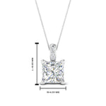 Load image into Gallery viewer, one-carat-square-cut-diamond-filigree-pendant-in-FDPD86802PR1.0CTANGLE2-NL-WG