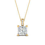 Load image into Gallery viewer, one-carat-square-cut-diamond-filigree-pendant-in-FDPD86802PR1.0CTANGLE2-NL-YG