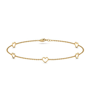Open Heart Chain Bracelet