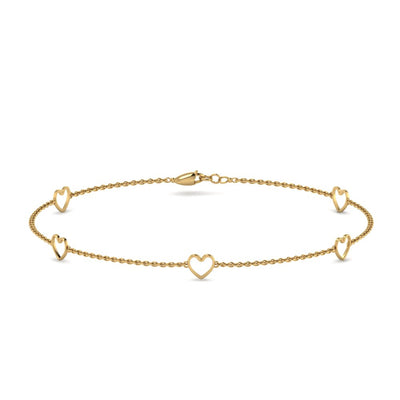 Open Heart Chain Bracelet