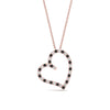 Load image into Gallery viewer, open-heart-diamond-pendant-necklace-with-black-diamond-in-FDPD10789-GBLACK-ANGLE1-NL-RG.jpg