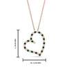 Load image into Gallery viewer, open-heart-diamond-pendant-necklace-with-emerald-in-FDPD10789-GEMGR-ANGLE1-NL-RG.jpg